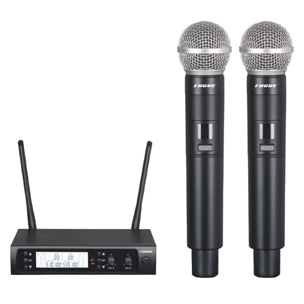 Wireless Microphone One Drag Two U FM FUP-202